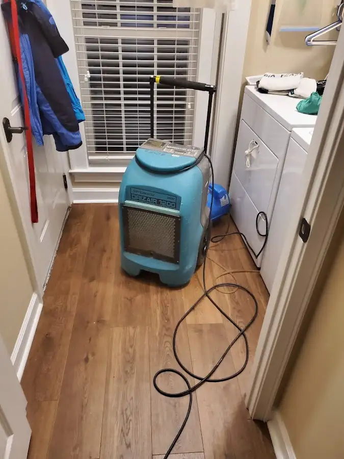 Commercial dehumidifier deployed for Flood Damage Cleanup in Perryville