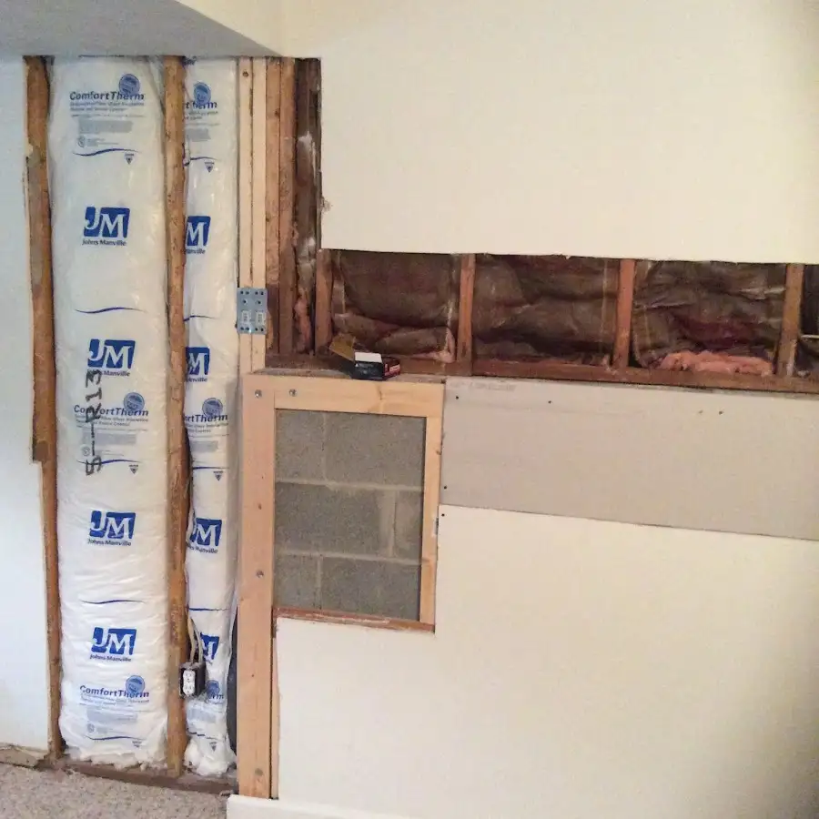 Wall insulation replacement during Contents Cleaning & Restoration in Perryville